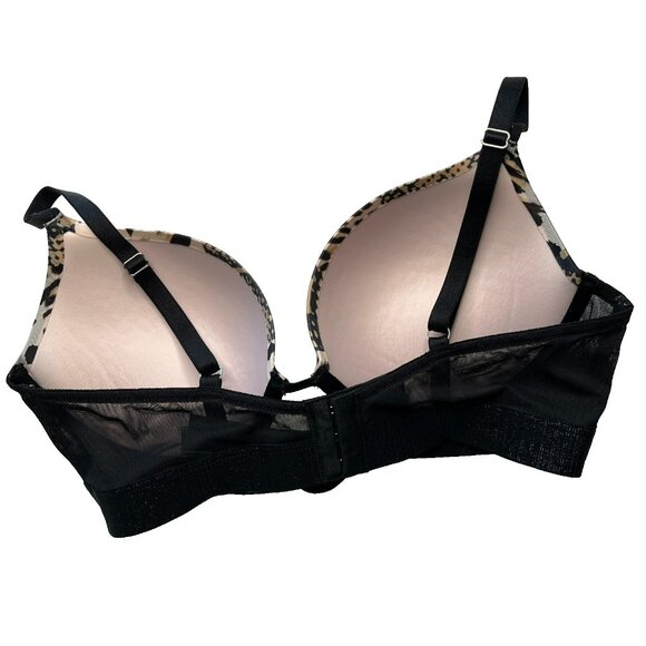 Victorias Secret Very Sexy Push Up Bra 36C Underwired Animal Print - Picture 3 of 7